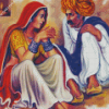 Rajasthani Girl And Man diamond painting