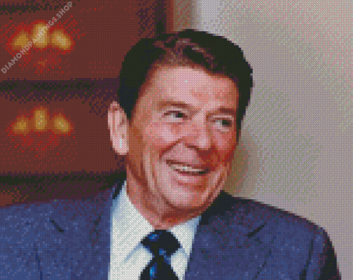 Ronald Reagan diamond painting