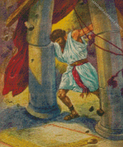 Samson Pulls Down The Pillars diamond painting