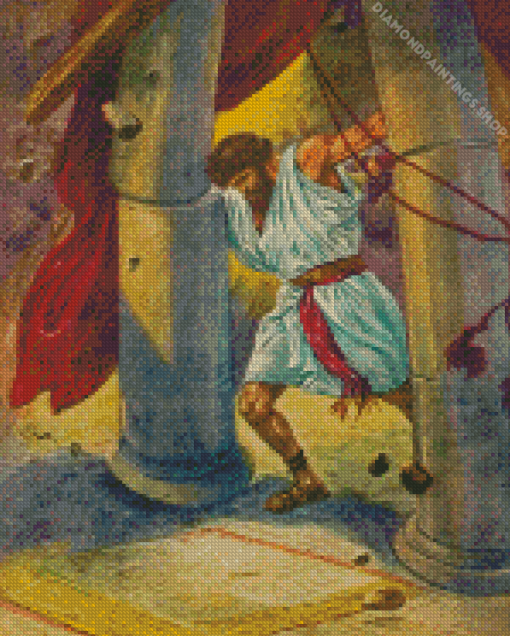Samson Pulls Down The Pillars diamond painting