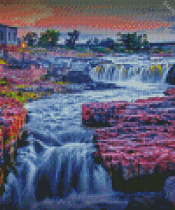 Sioux Falls Waterfalls diamond painting