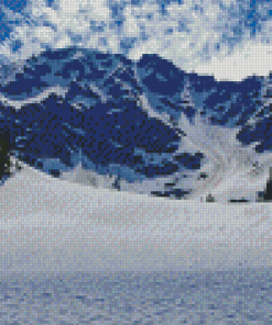 Snowy Olympic Mountains diamond painting