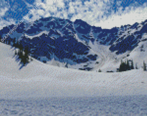 Snowy Olympic Mountains diamond painting