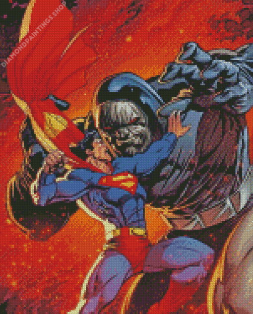 Superman And Darkseid diamond painting