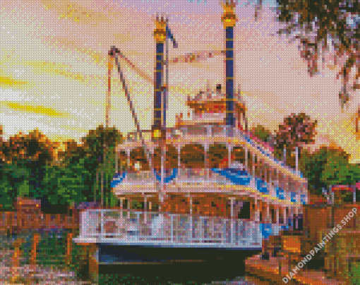 The Disneyland Steamboat diamond painting