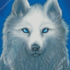 White Wolves With Blue Eyes diamond painting