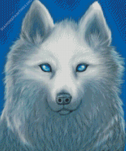 White Wolves With Blue Eyes diamond painting