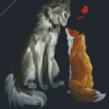 Wolf And Fox In Love diamond painting
