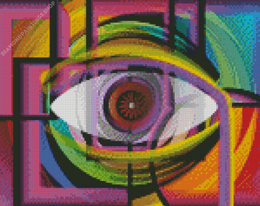 Abstract Eyes Art diamond painting