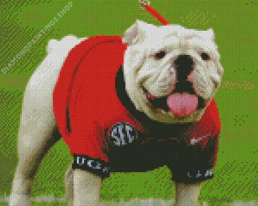 Adorable Georgia Bulldogs diamond painting