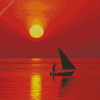 Aesthetic Boat Sunset diamond painting