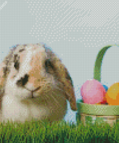 Aesthetic Bunny With Eggs diamond painting