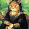 Aesthetic Cat Mona Lisa diamond painting