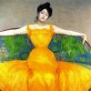 Aesthetic Girl In Yellow Dress diamond painting