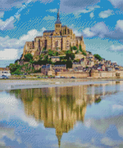 Aesthetic Mont St Michel diamond painting
