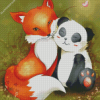 Aesthetic Panda And Fox diamond painting