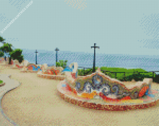 Aesthetic Parque Del Amor Lima diamond painting