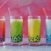 Aesthetic Bubble Tea Cups diamond painting