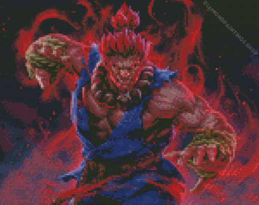 Akuma Street Fighter Character diamond painting