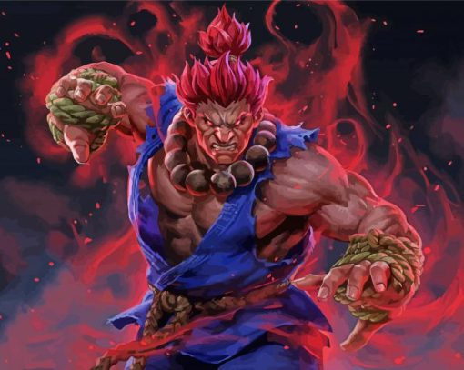 Akuma Street Fighter Character diamond painting