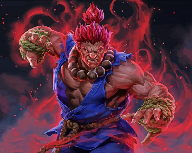 Akuma Street Fighter Art - Diamond Paintings 