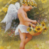 Baby Sunflower Angel diamond painting