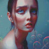 Big Eyed Girl Crying diamond painting