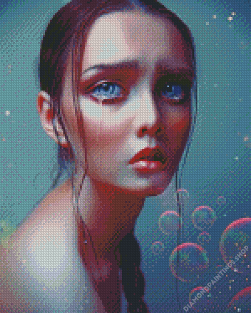 Big Eyed Girl Crying diamond painting