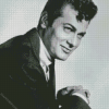 Black And White Tony Curtis diamond painting