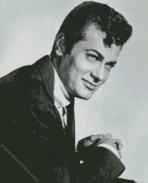 Black And White Tony Curtis diamond painting