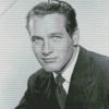 Black And White Paul Newman diamond painting