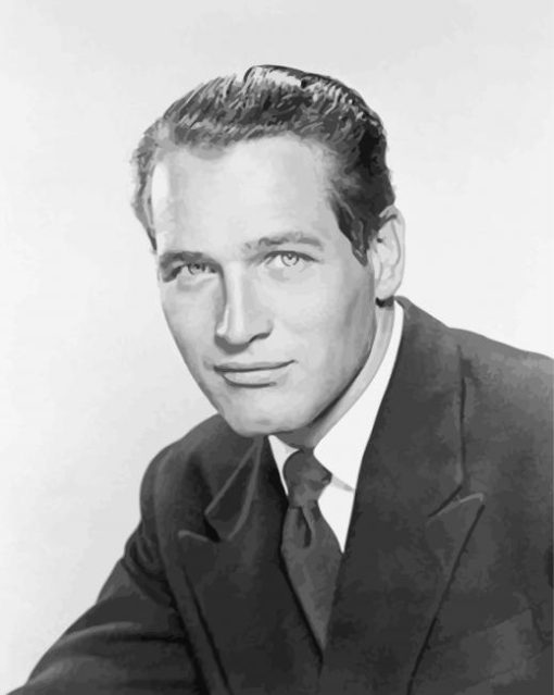 Black And White Paul Newman diamond painting