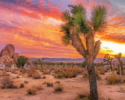 California Desert Sunset diamond painting