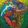 Colorful Psychedelic Lizard diamond painting