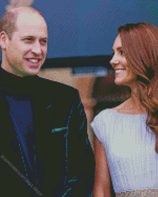 Cool Prince William And Kate diamond painting