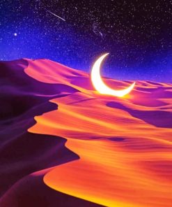 Crescent Moon Desert diamond painting