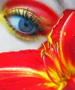Eye And Red Lily diamond painting
