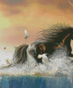 Fantasy Horse Waterfall diamond painting