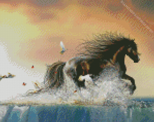 Fantasy Horse Waterfall diamond painting