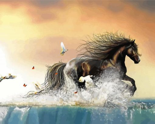 Fantasy Horse Waterfall diamond painting