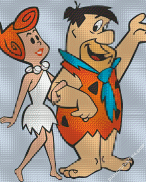 Fred Flintstone And His Wife diamond painting