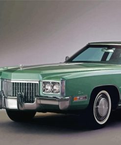 Green Vintage Cadillacs diamond painting