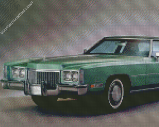 Green Vintage Cadillacs diamond painting