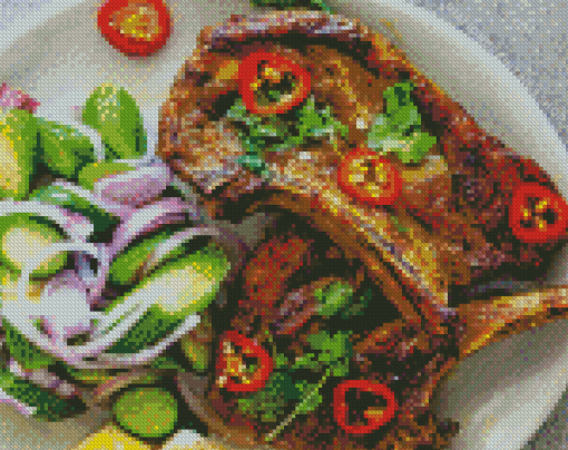 Indian Spiced Lamb Chops diamond painting