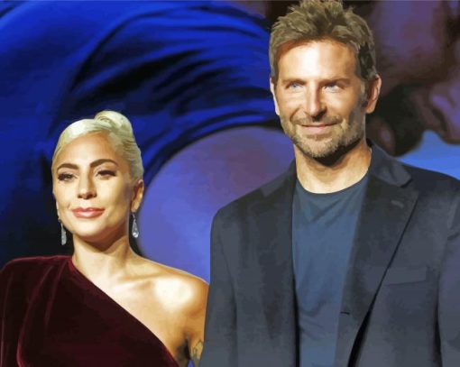Lady gaga And Bradley Cooper diamond painting
