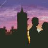 London Couple Silhouette diamond painting