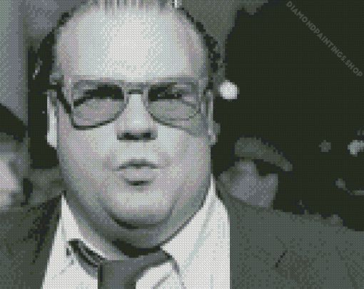 Monochrome Chris Farley diamond painting