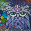 Mural Abstract Owl diamond painting