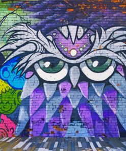 Mural Abstract Owl diamond painting