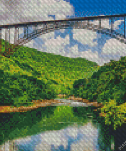 New River Gorge Bridge West Virginia diamond painting